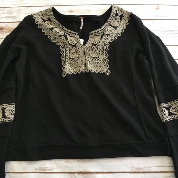 FREE PEOPLE Santa Maria Tiger French Pullover-XS,S - Picture 4 of 8